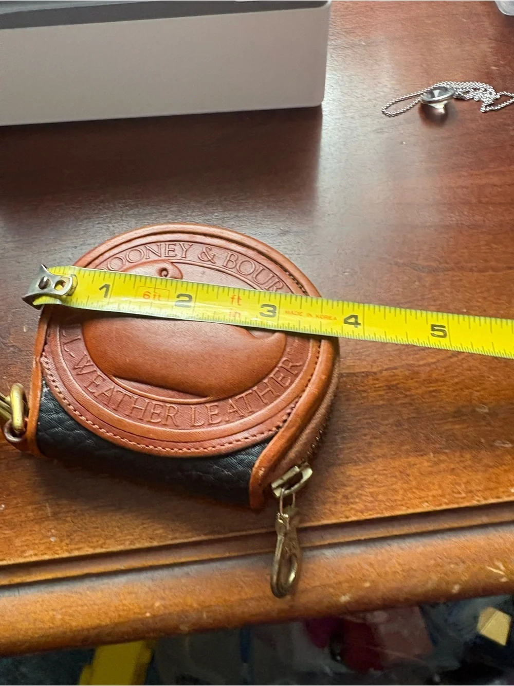 Dooney & Bourke Tan Embossed Duck Leather Patch Wallet